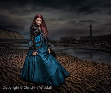 Girl in a Blue Dress by Christine Widdall