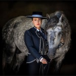Horses and rider Spanish Equestrianne